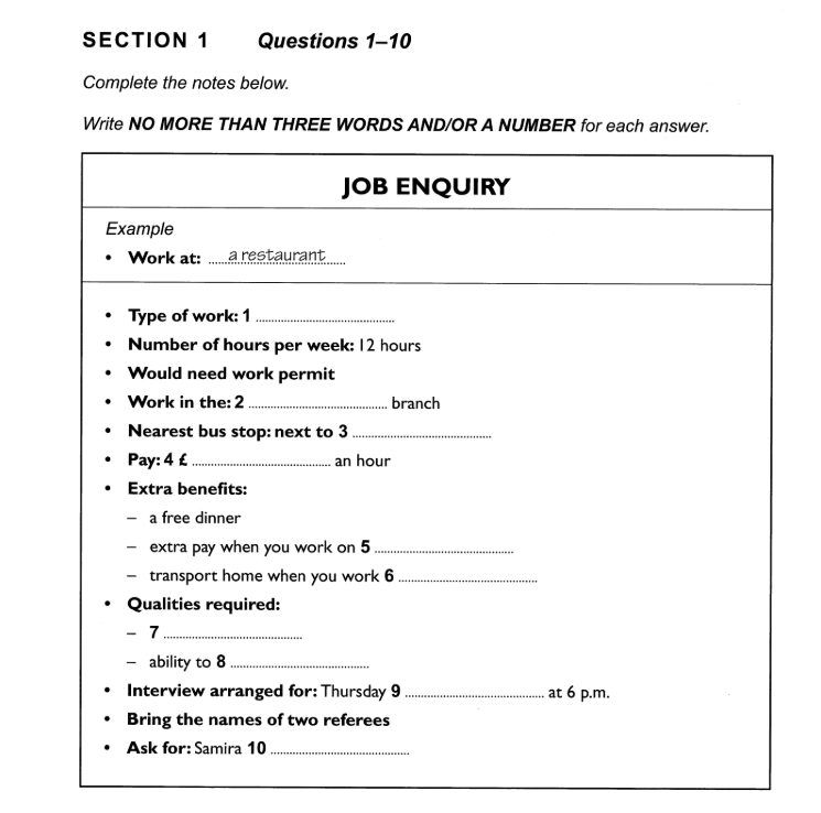 Cambridge 9 ielts listening test 1