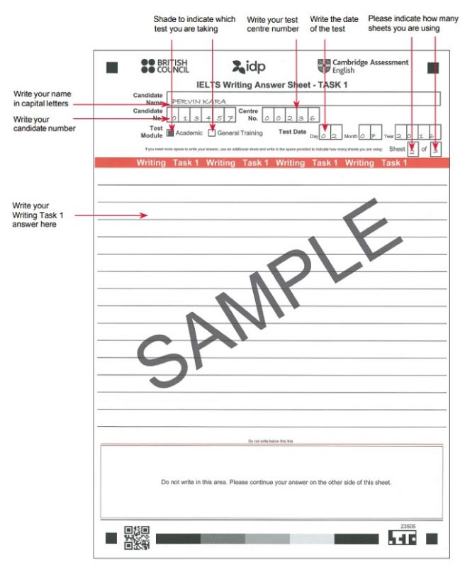 Ielts Writing Task 2 Answer Sheet