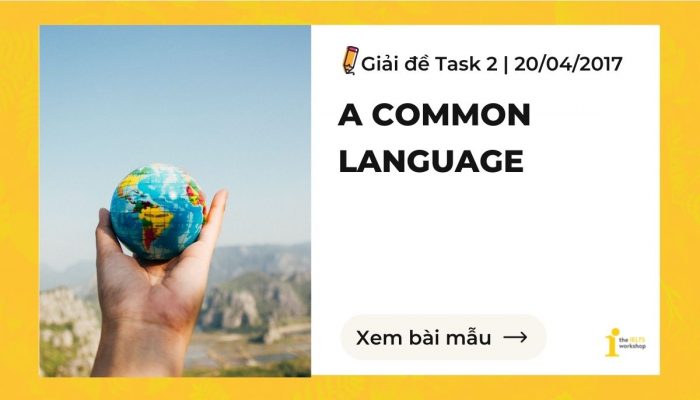 Giải đề IELTS Writing Task 2: A common language