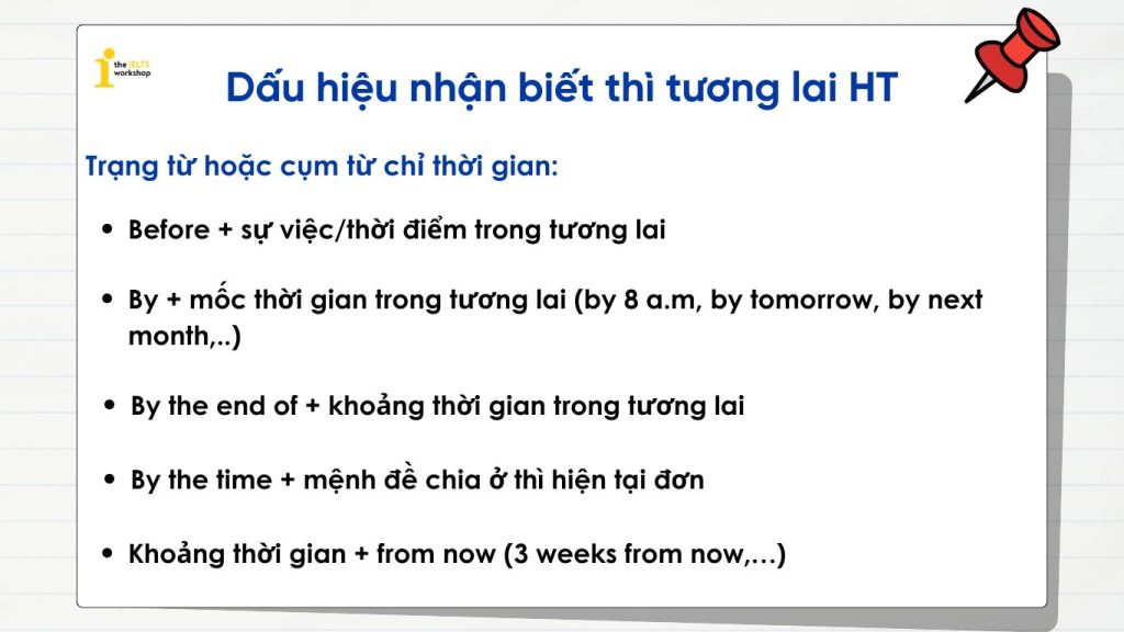 Dấu hiệu nhận biết thì tương lai hoàn thành