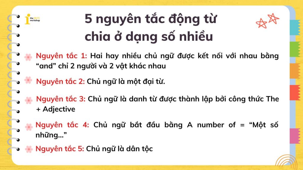Nguyên tắc về sự hoà hợp giữa chủ ngữ và động từ