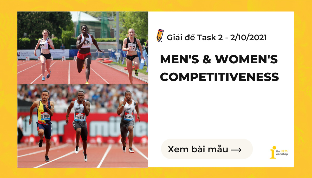 ielts writing task 2 men's and women's competitiveness