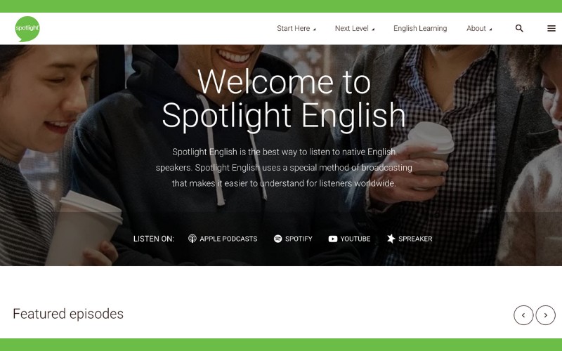 web nghe chép chính tả tiếng anh Spotlight