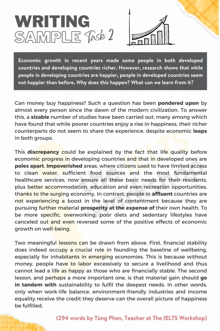 Topic: Economic Growth IELTS Writing Task 2 | Bài mẫu + Từ vựng
