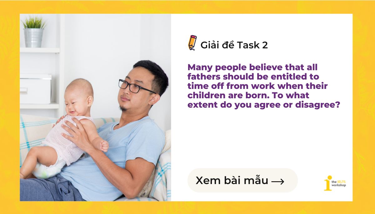 IELTS writing task 2 Many people believe that all fathers should be entitled to time off from work