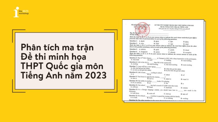Phân tích cấu trúc và ma trận đề thi minh họa THPT môn Tiếng Anh 2023