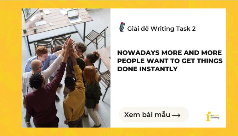 Nowadays more and more people want to get things done instantly