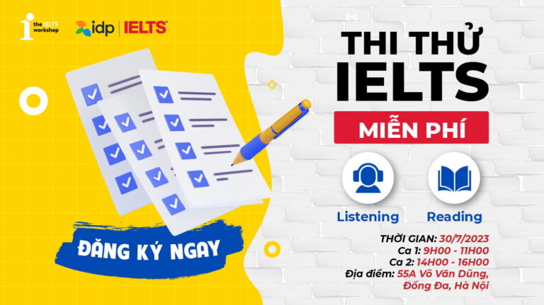 Thi thử IELTS miễn phí tháng 7