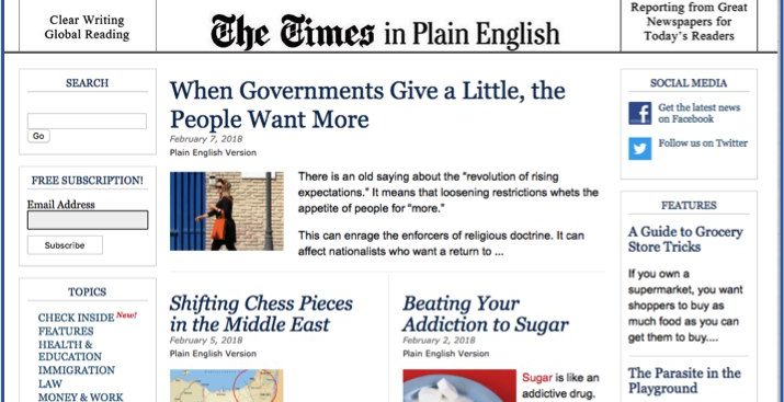 The Times in Plain English
