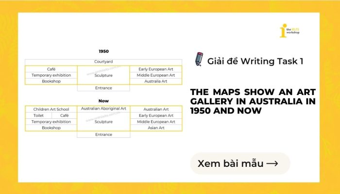 Giải đề IELTS Writing Task 1: Art Gallery MAP