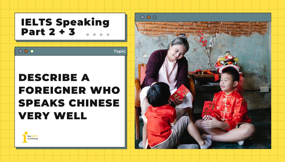 Describe a foreigner who speaks Chinese very well