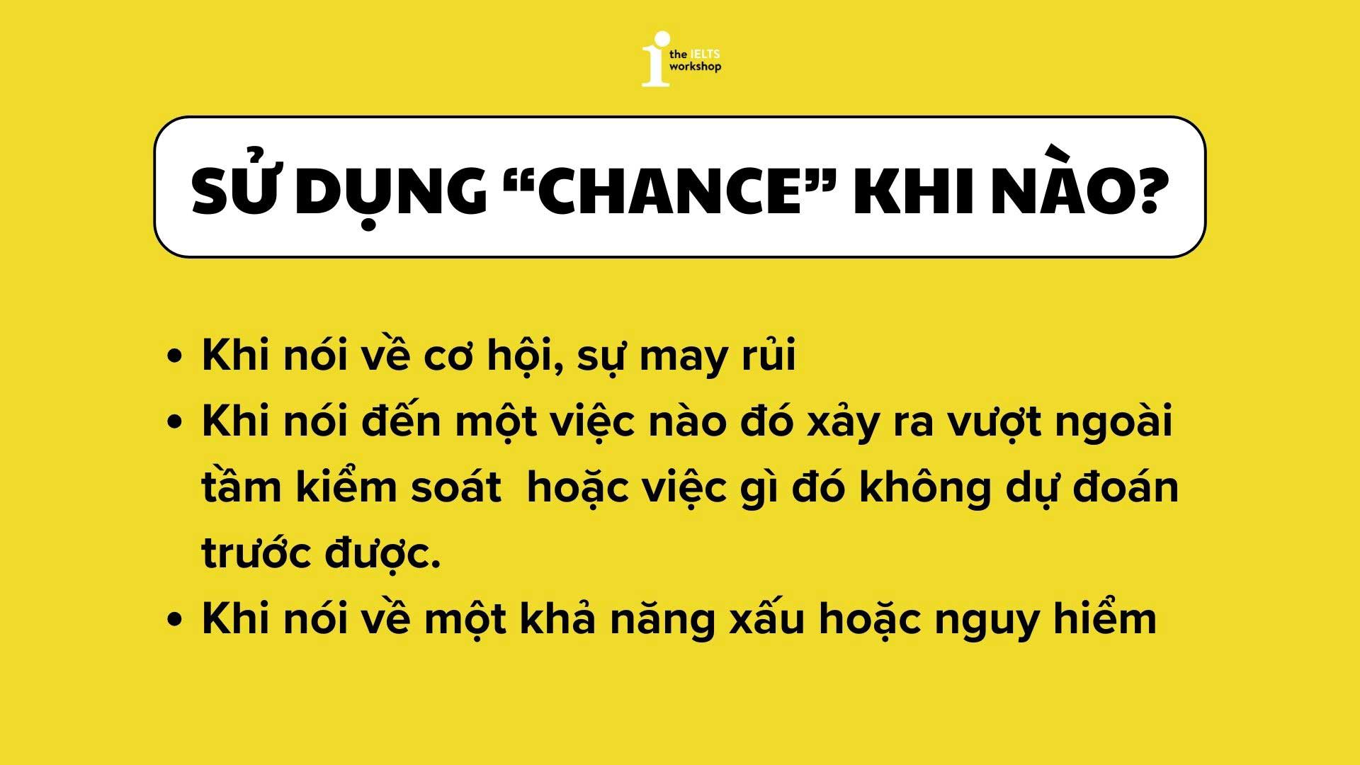 Cách Phân Biệt Chance Và Opportunity Trong Tiếng Anh