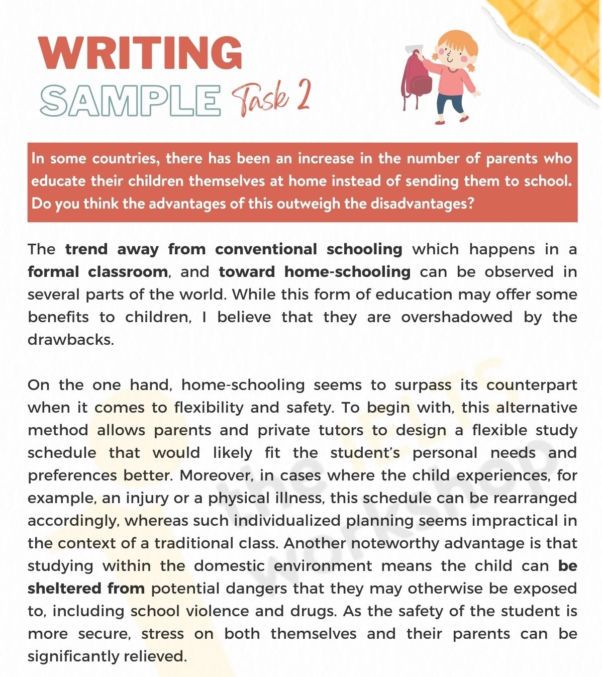 home schooling ielts essay