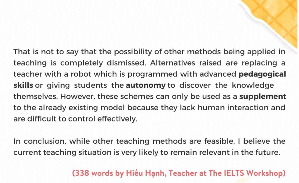 Teaching Situation IELTS Writing Task 2