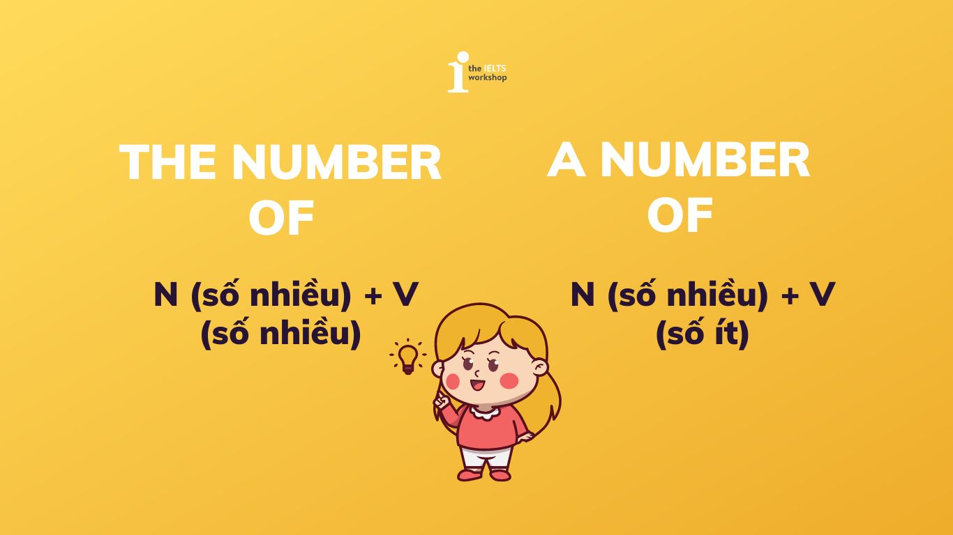 phân biệt the number of và a number of