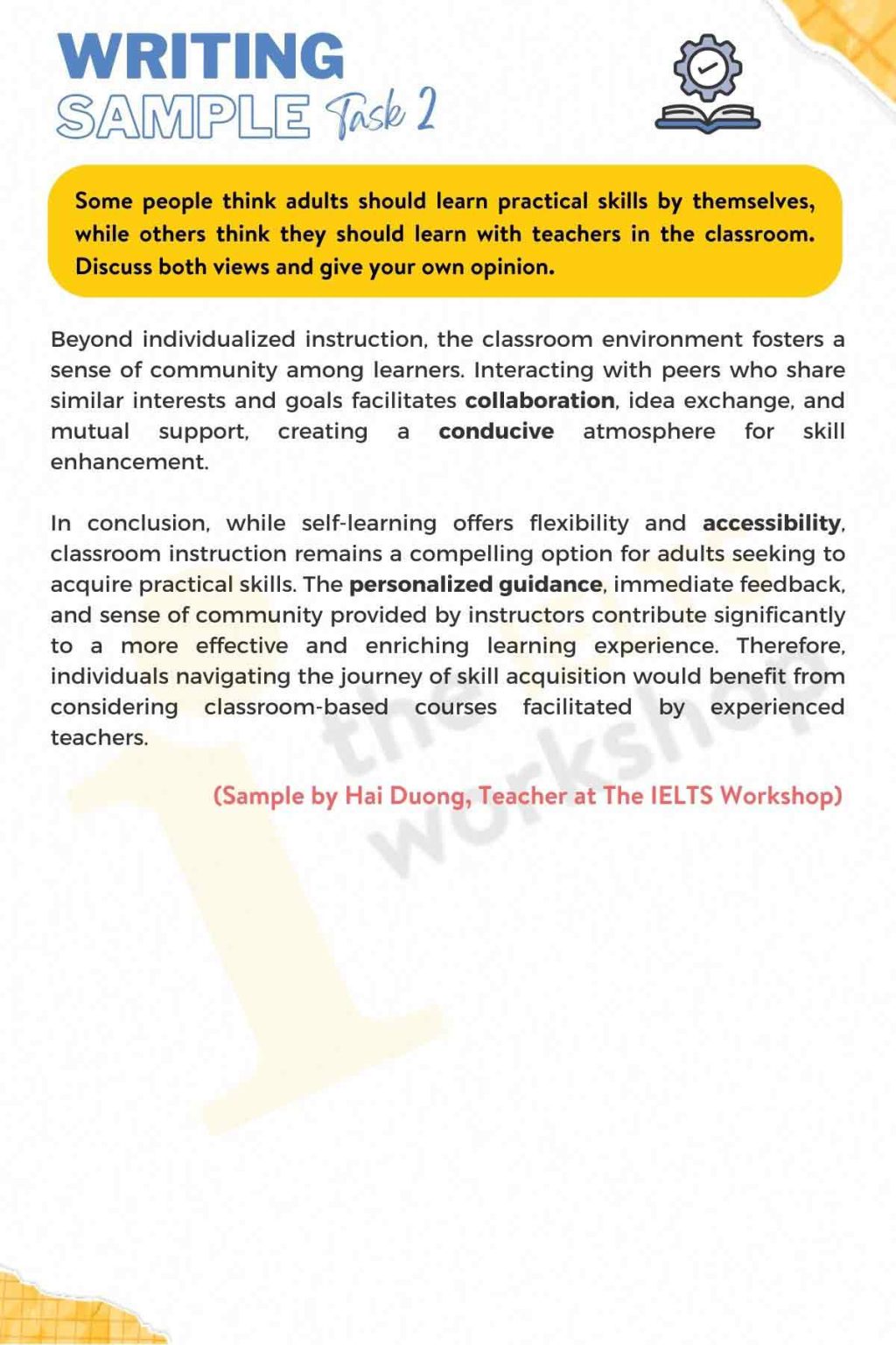 Topic: Practical Skills IELTS Writing Task 2: Bài mẫu, từ vựng
