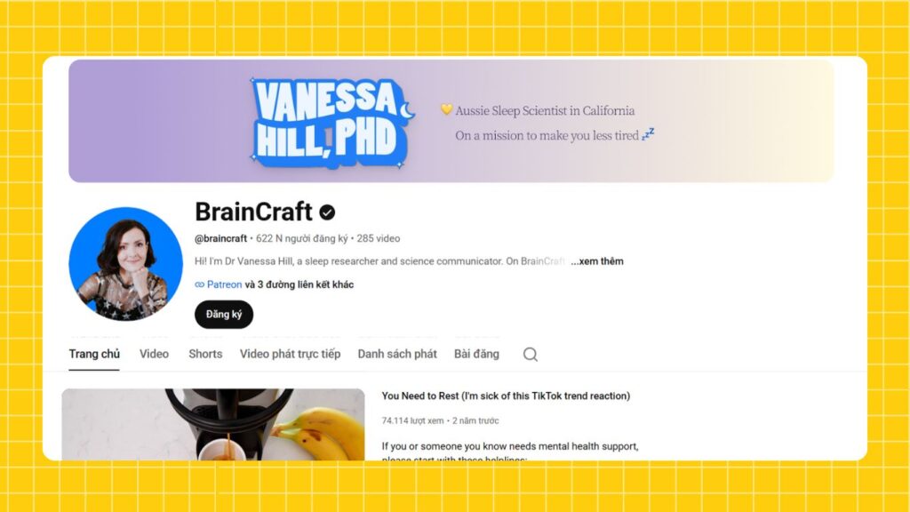 kênh youtube học tiếng anh BrainCraft