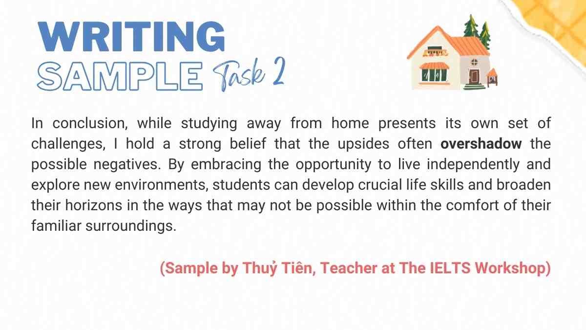 Living away from home IELTS Writing Task 2 sample 2