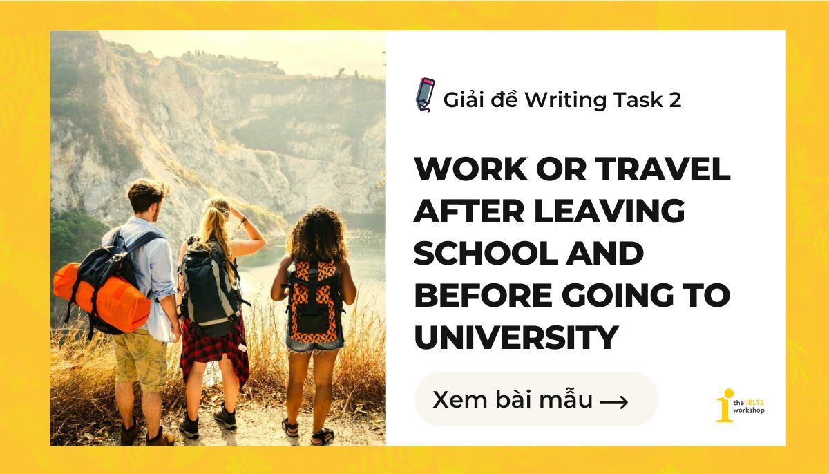 Work or travel after leaving school and before going to university theme