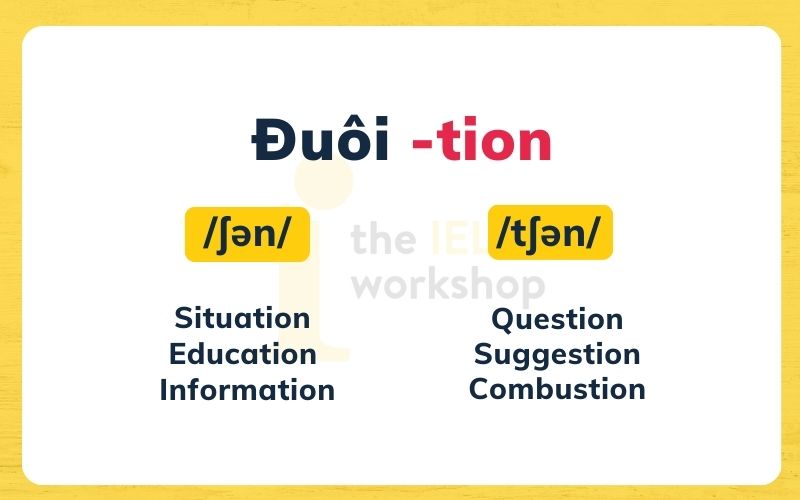 cách phát âm đuôi tion