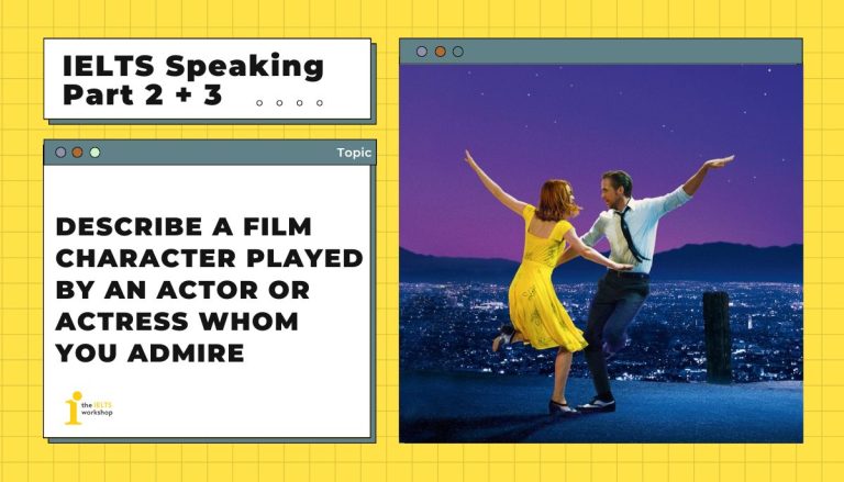 Describe a film character played by an actor or actress whom you admire