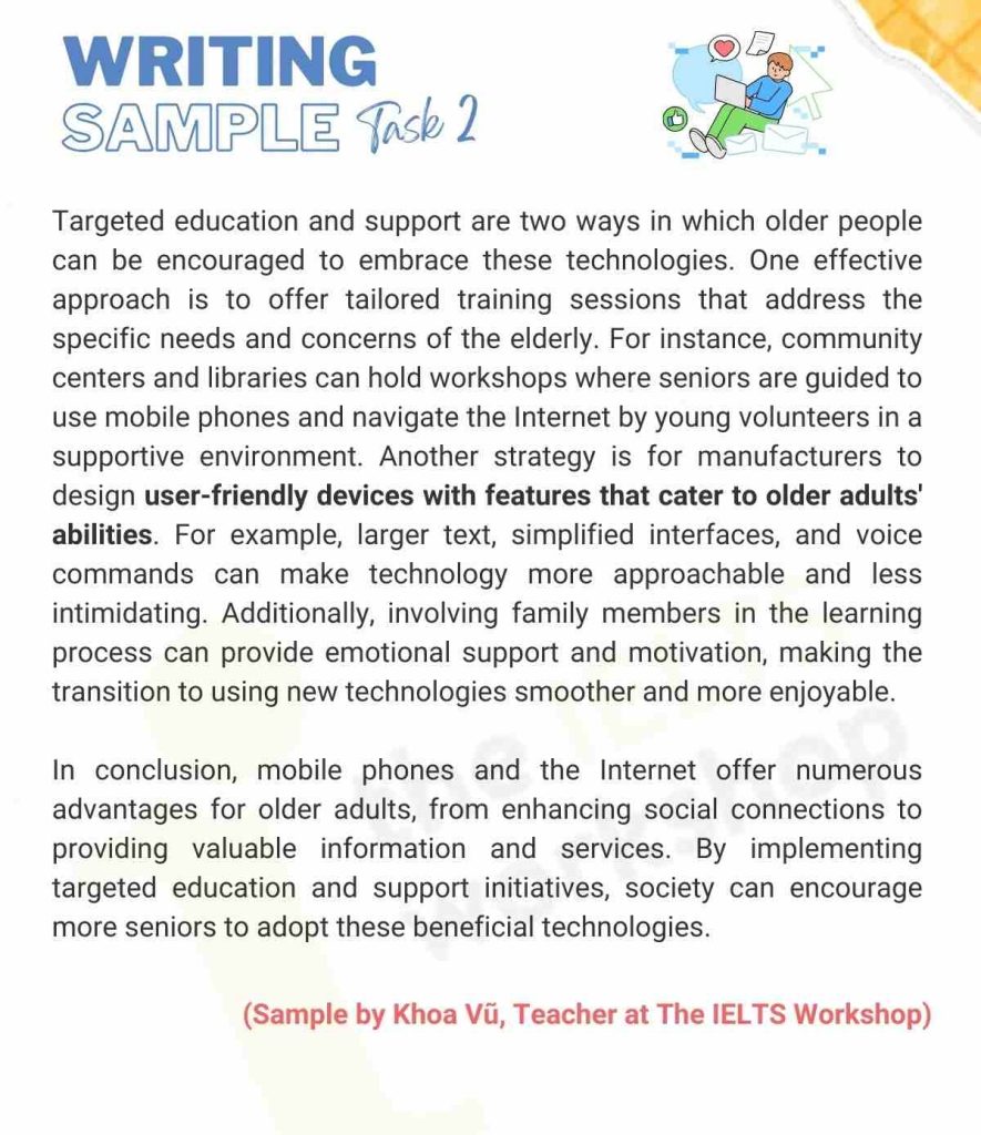 Mobile phones and the internet IELTS Writing Task 2 sample 2