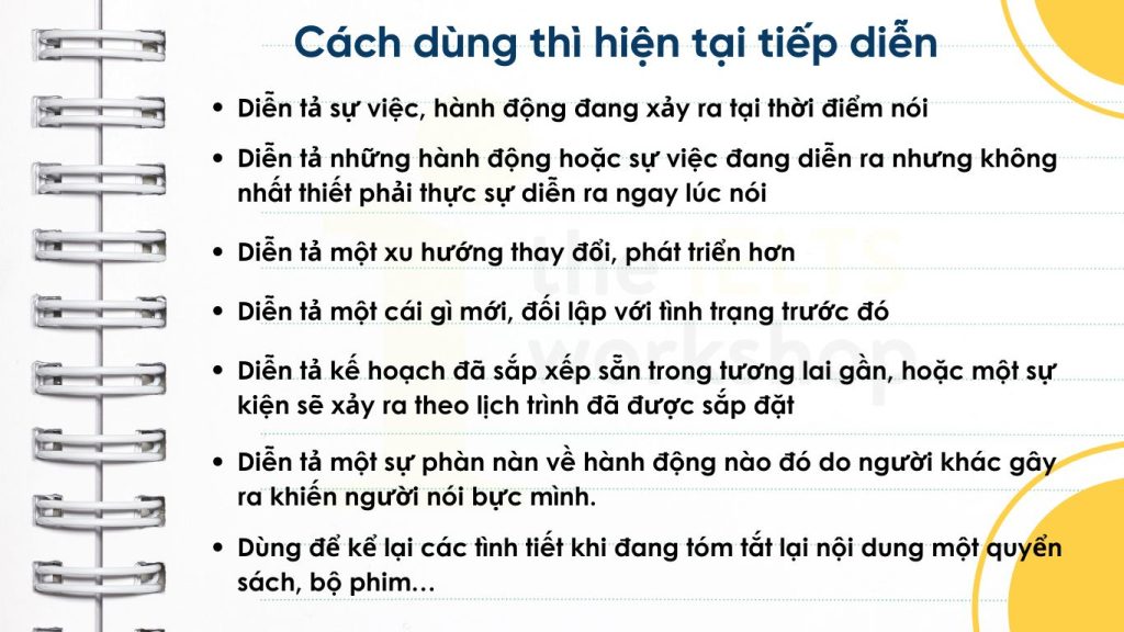 Cách dùng thì hiện tại tiếp diễn trong tiếng Anh