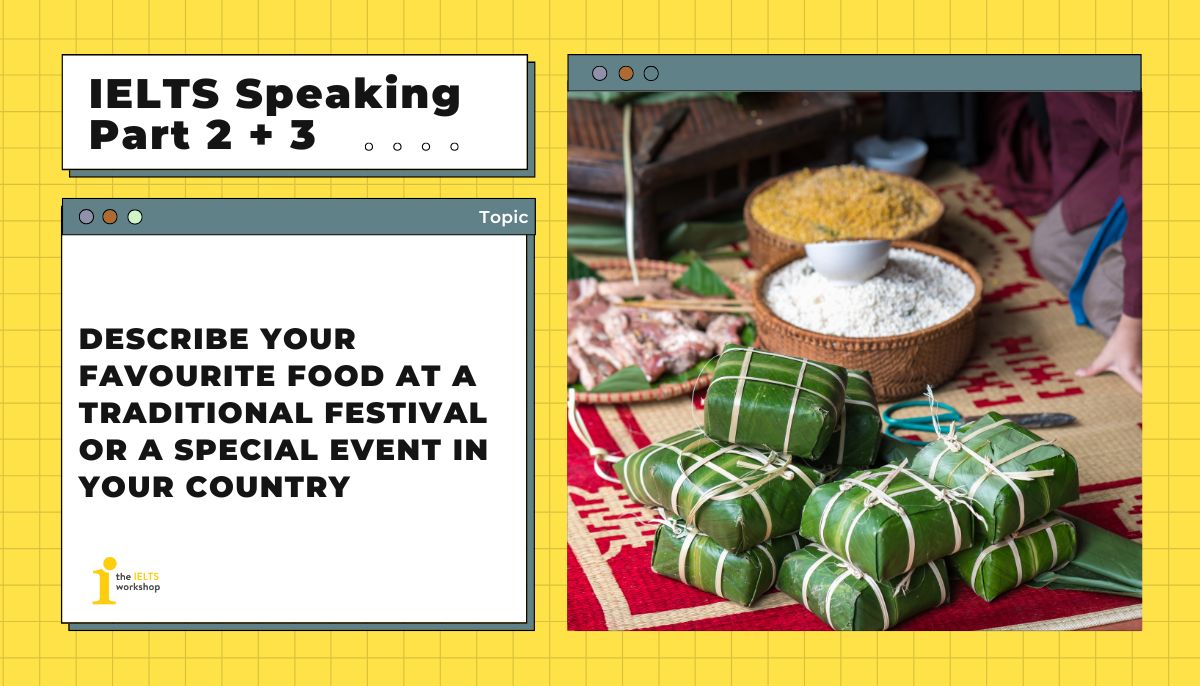 Describe your favourite food at a traditional festival theme