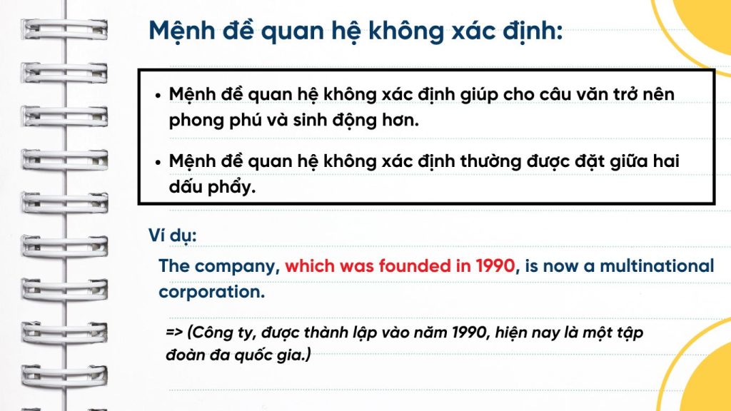 mệnh đề quan hệ xác định và không xác định