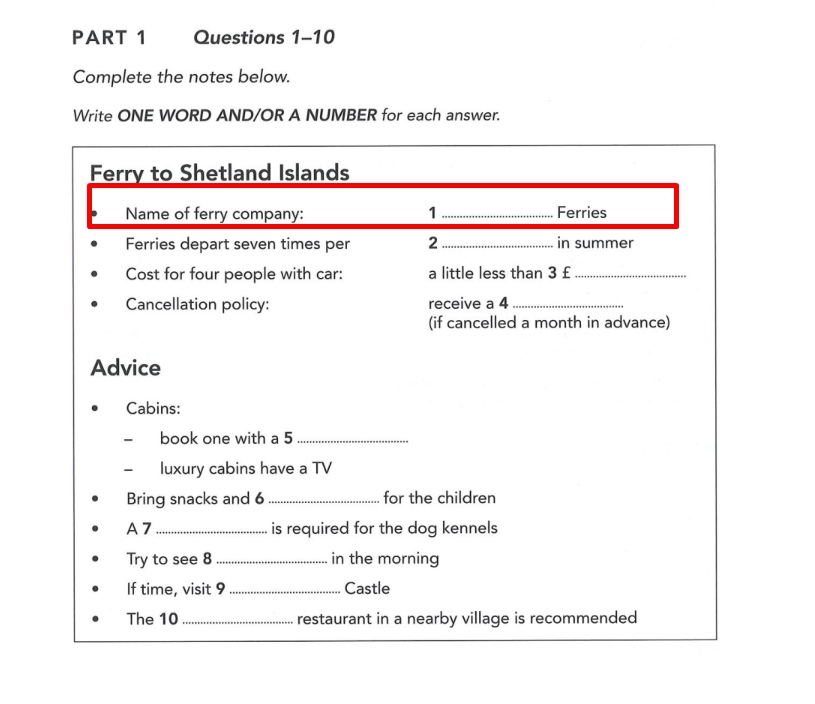dạng bài ielts listening spelling