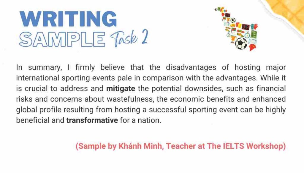 Sporting events IELTS Writing Task 2 sample 2