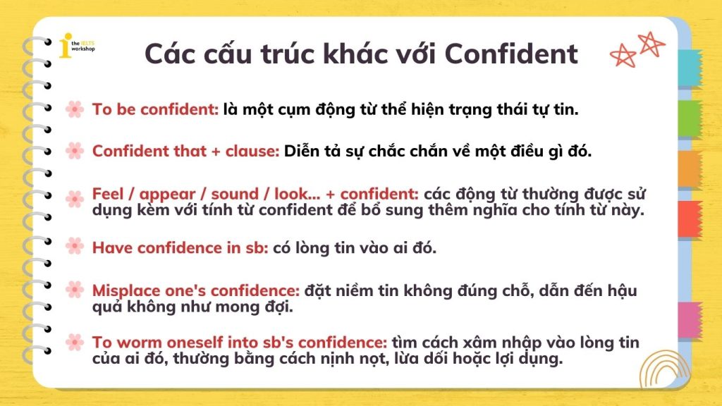 Một số cấu trúc khác với Confident