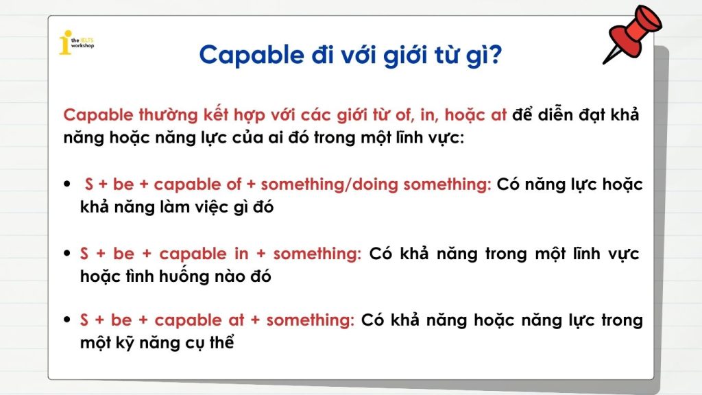 Capable đi với giới từ gì?