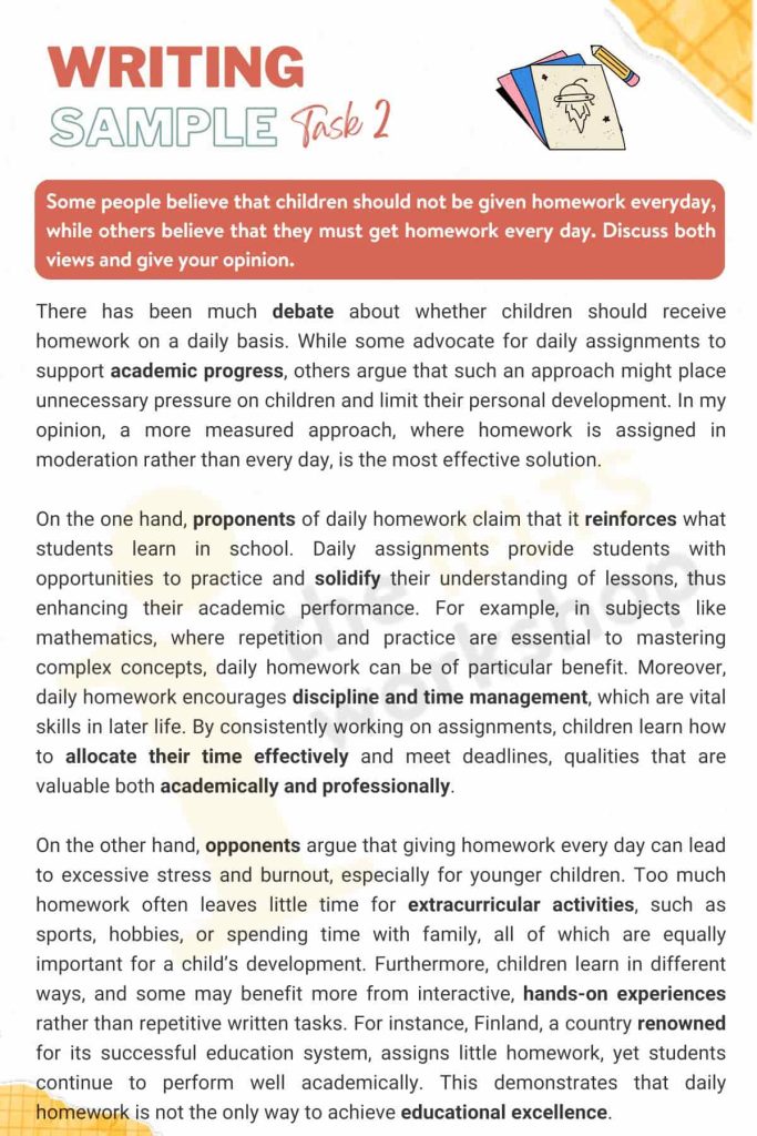 Sample Homework IELTS Writing Task 2