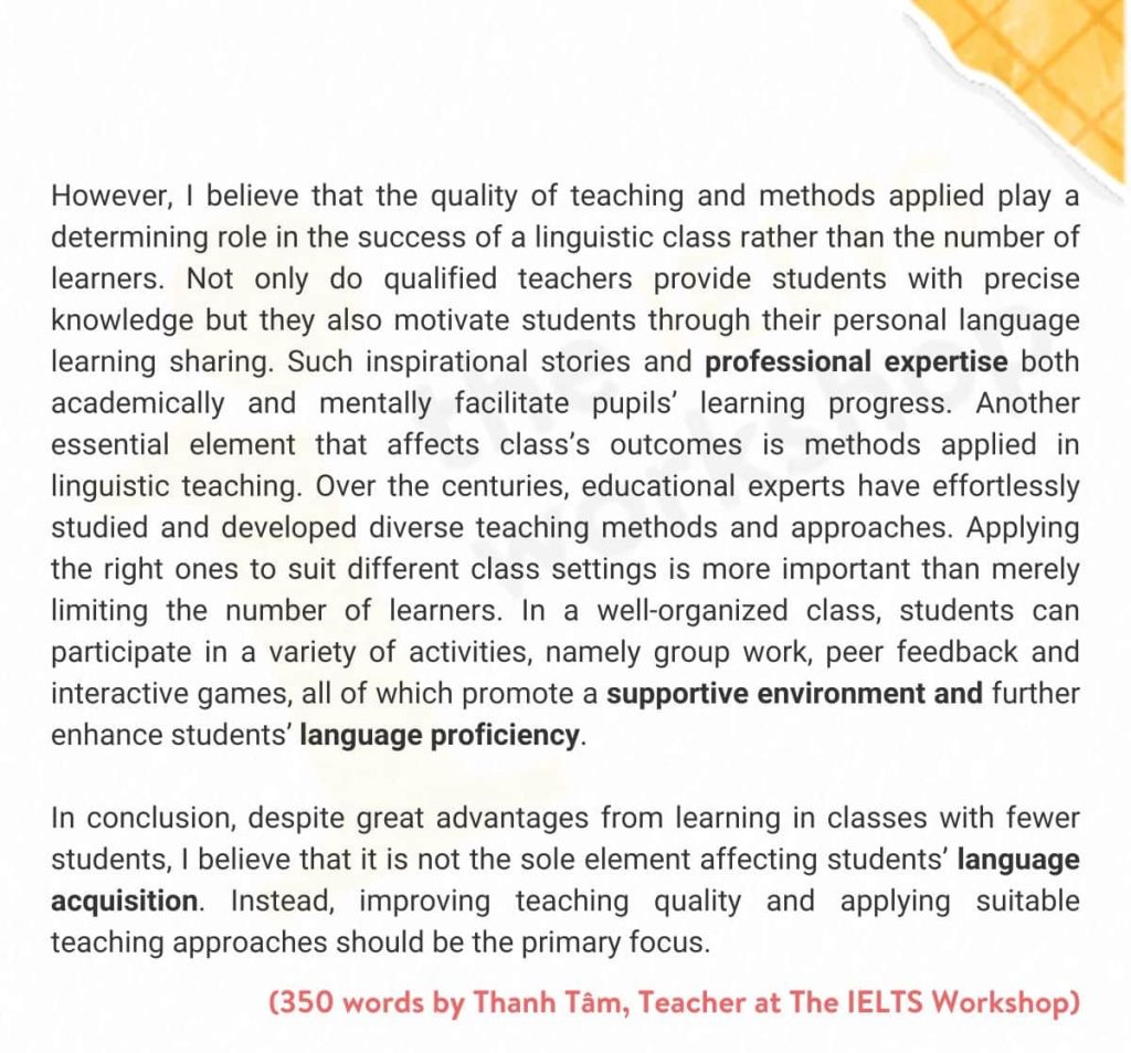 Sample Language teaching IELTS Writing Task 2