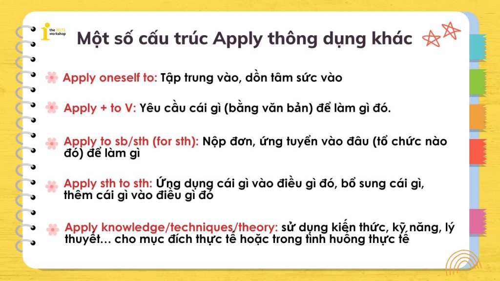 Một số cấu trúc Apply thông dụng khác