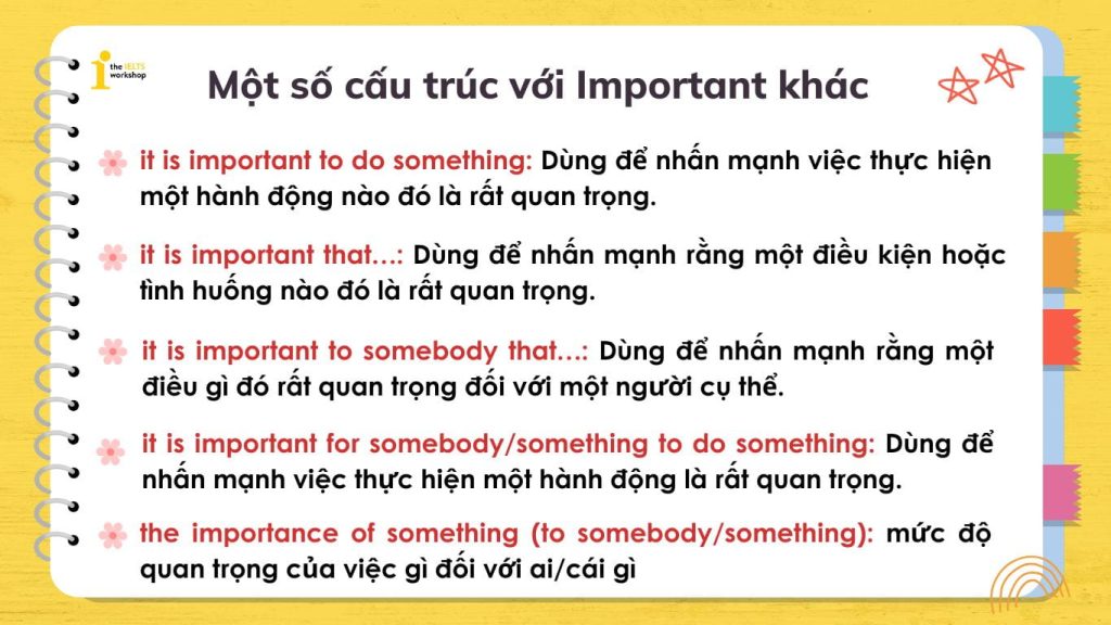 Một số cấu trúc khác với Important