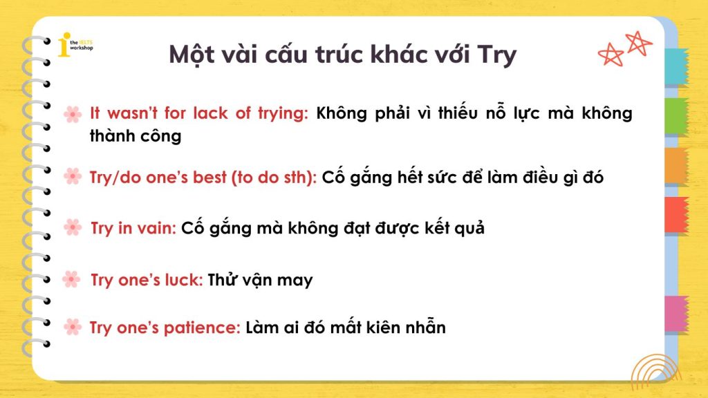 Một vài cấu trúc thông dụng khác với Try 