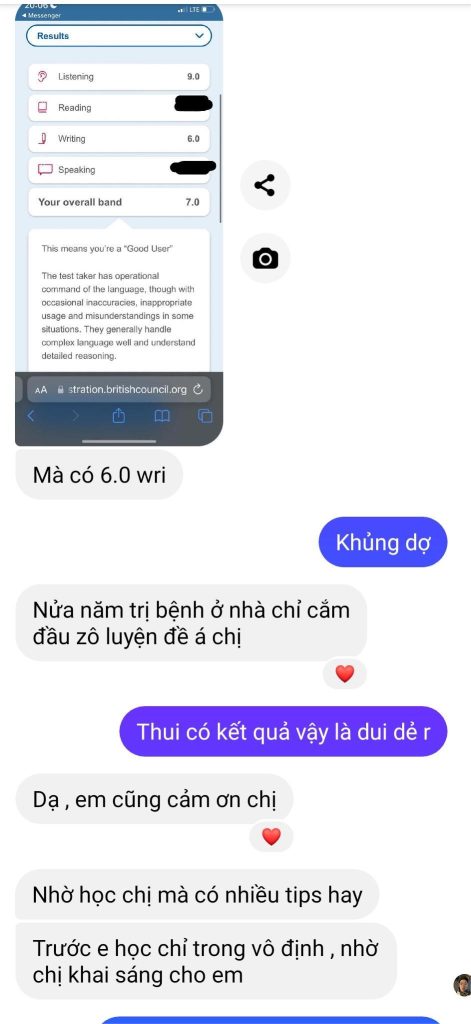 Feedback của học viên sau khi học lớp cô Hồng Linh