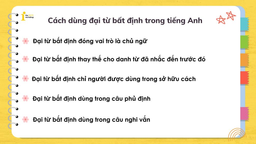 Cách dùng đại từ bất định trong tiếng Anh