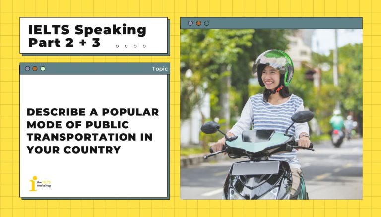 Describe a popular mode of public transportation in your country theme