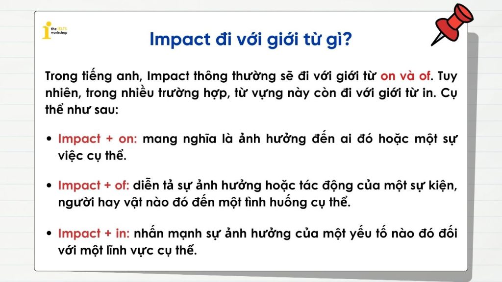 Impact đi với giới từ gì? 