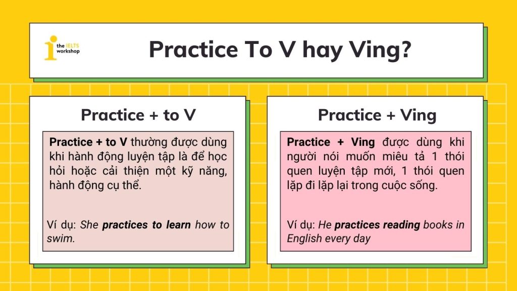 Practice to V hay Ving?