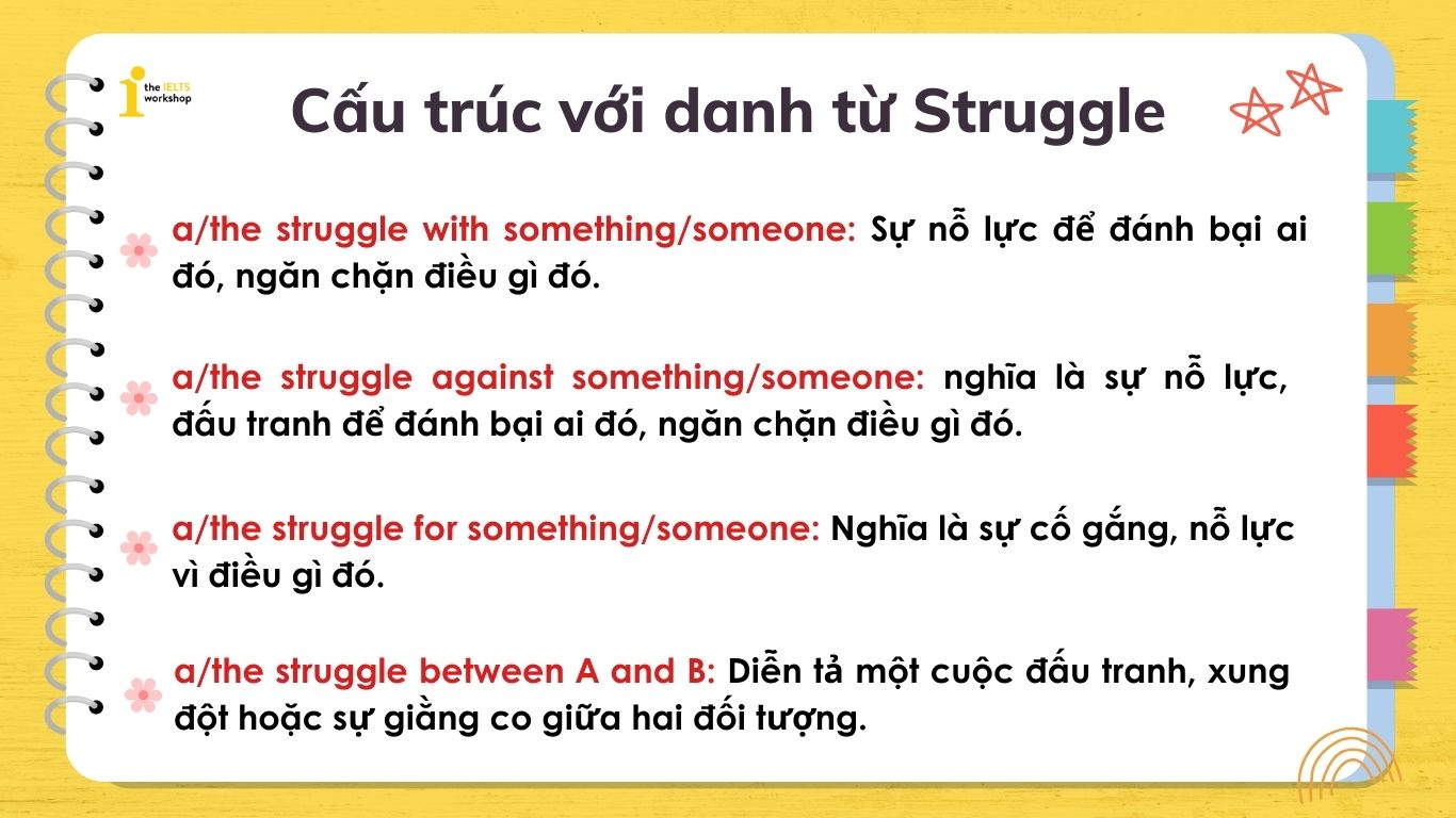 Struggle đi với giới từ gì? Cấu trúc Struggle trong tiếng Anh