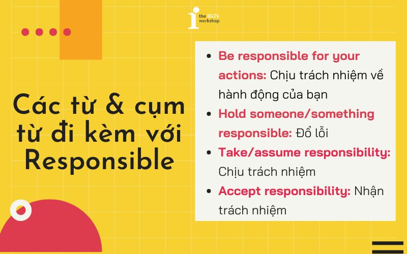 Các từ và cụm từ đi kèm Responsible