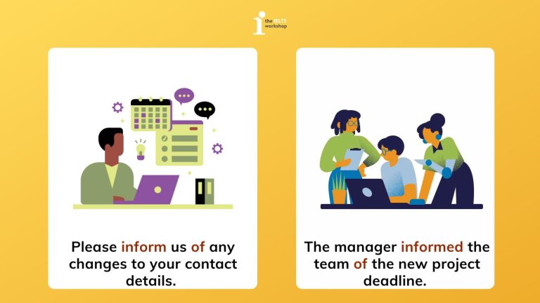 Mean Inform Inform đi với giới từ gì? Cách sử dụng chi tiết và bài tập
