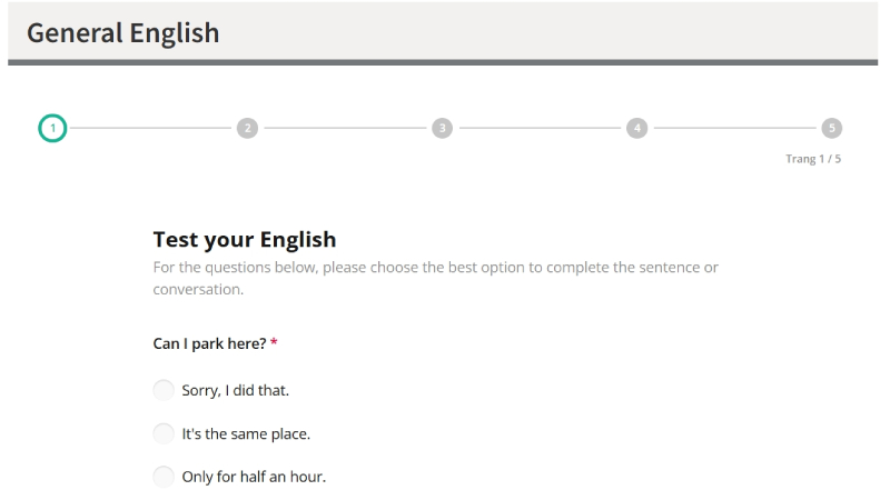 test trình độ tiếng anh miễn phí cambridge english test
