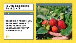 Describe a person you know who loves to grow plants | IELTS Speaking Part 2 + 3