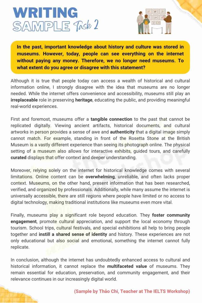 History and culture IELTS Writing Task 2 sample