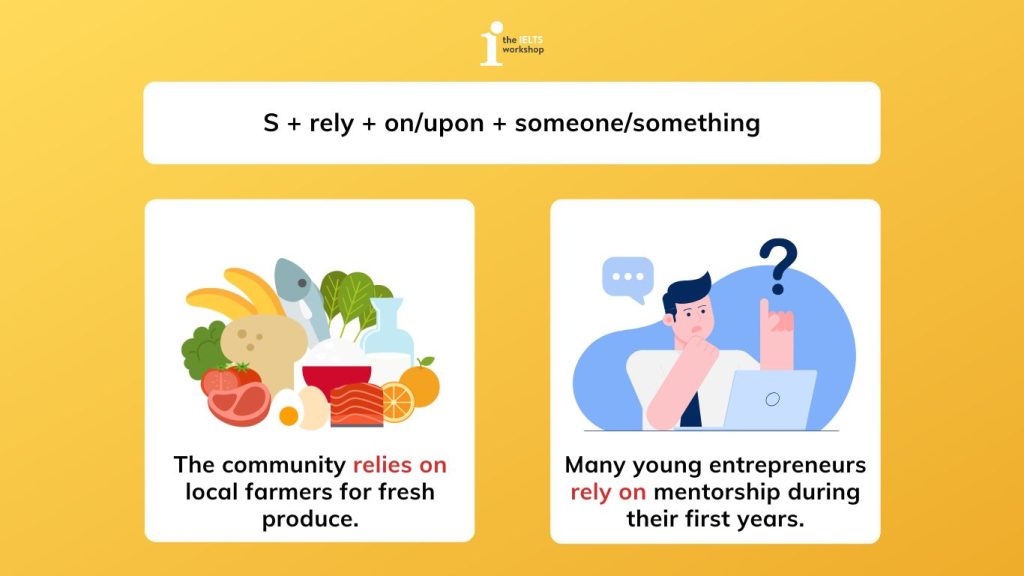 rely đi với giới từ gì?